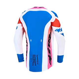 Alpinestars Motocross Jersey 2027 Supertech Dyna - White / Blithe Blue / Black / Purple