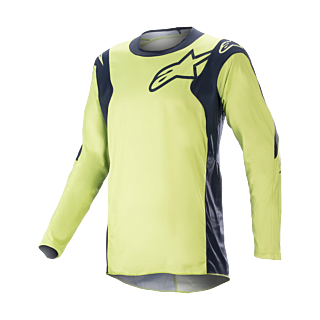 Alpinestars Motocross Jersey Racer Hoen - Night Navy / Fluo Green