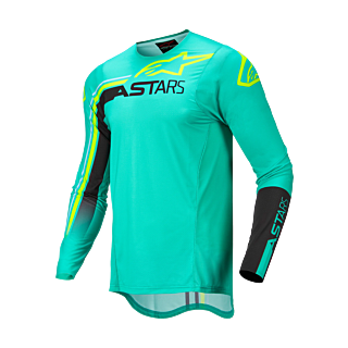 Alpinestars Motocross Jersey Supertech Blaze - Green / Black / Fluo Yellow