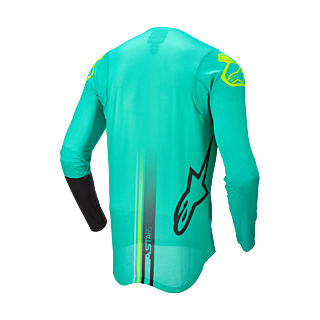 Alpinestars Motocross Jersey Supertech Blaze - Green / Black / Fluo Yellow