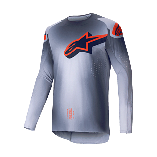 Alpinestars Motocross Jersey Supertech Lipan - Grey / Fluo Orange