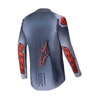 Alpinestars Motocross Jersey Supertech Lipan - Grey / Fluo Orange