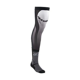 Alpinestars Motocross Socks Long Kneebrace - Black / White