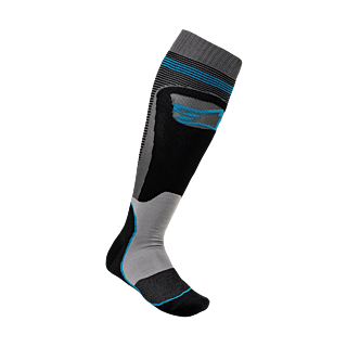Alpinestars Motocross Socks MX PLUS-1 - Black / Cyan