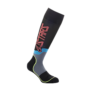 Alpinestars Motocross Socks MX PLUS-2 - Black / Fluo Yellow / Coral