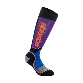 Alpinestars Motocross Socks MX PLUS - Black / Royal Blue / Purple