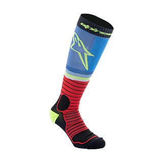 Alpinestars Motocross Socks MX PRO - Black / Red / Light Blue