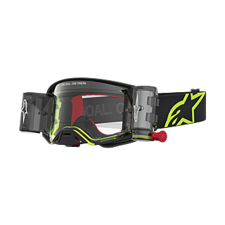 Alpinestars Motocross Goggle Roll-Off Supertech Firma - Black / Fluo Yellow - Clear