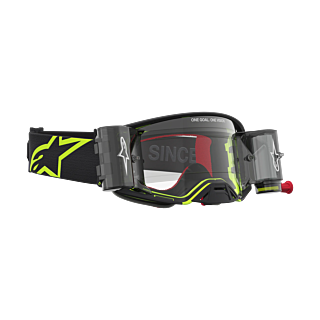 Alpinestars Motocross Goggle Roll-Off Supertech Firma - Black / Fluo Yellow - Clear