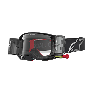 Alpinestars Motocross Goggle Roll-Off Supertech Firma - Black / Silver - Clear