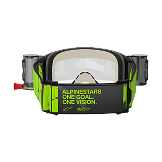 Alpinestars Motocross Goggle Roll-Off Vision 5 Hollow - Charcoal / Fluo Yellow - Clear