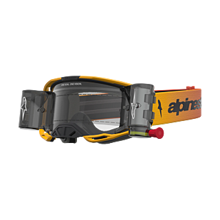 Alpinestars Motocross Goggle Roll-Off Vision 8 Amber - Fire Red / Black - Clear