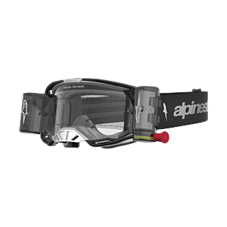Alpinestars Motocross Goggle Roll-Off Vision 8 Amber - Black / Silver - Clear