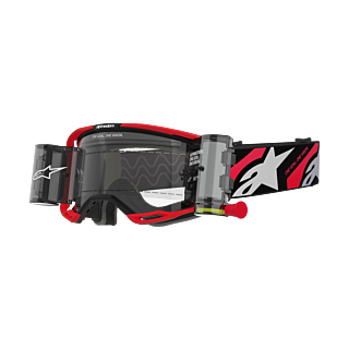 Alpinestars Motocross Goggle Roll-Off Vision 8 Luar - Red / Black - Clear