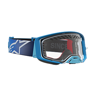 Alpinestars Motocross Goggle Supertech Dura Air Fluid - Fade Blue / Silver - Modulator Vented Clear