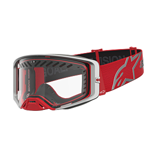 Alpinestars Motocross Goggle Supertech Dura Air Fluid - Red / Silver - Modulator Vented Clear