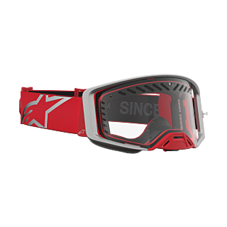 Alpinestars Motocross Goggle Supertech Dura Air Fluid - Red / Silver - Modulator Vented Clear