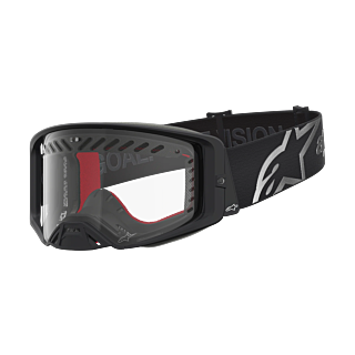 Alpinestars Motocross Goggle Supertech Dura Air Fluid - Black / Silver - Modulator Vented Clear