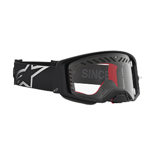 Alpinestars Motocross Goggle Supertech Dura Air Fluid - Black / Silver - Modulator Vented Clear