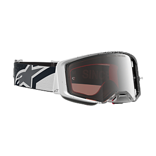 Alpinestars Motocross Goggle Supertech Hiten - White / Black - Mirror Silver