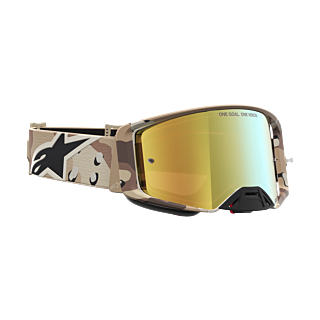 Alpinestars Motocross Goggle Supertech Lone - Camo / Desert - Mirror Gold