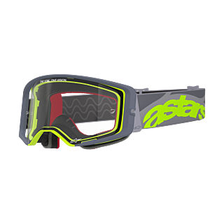 Alpinestars Motocross Goggle Supertech Stream - Grey / Yellow / Black - Clear