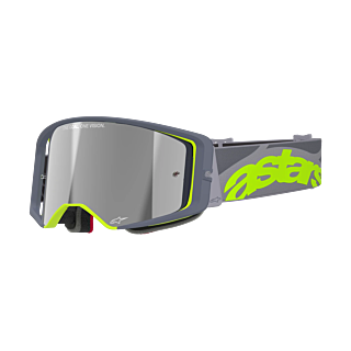Alpinestars Motocross Goggle Supertech Stream - Grey / Yellow / Black - Mirror Silver