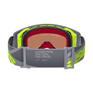 Alpinestars Motocross Goggle Supertech Stream - Grey / Yellow / Black - Mirror Silver