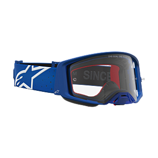 Alpinestars Motocross Goggle Supertech Vesta - Blithe Blue / White - Clear