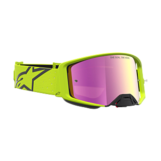 Alpinestars Motocross Goggle Supertech Vesta - Fluo Yellow / Black - Mirror Pink