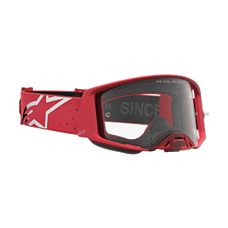 Alpinestars Motocross Goggle Supertech Vesta - Fluo Red / Chrome - Clear