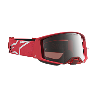Alpinestars Motocross Goggle Supertech Vesta - Fluo Red / Chrome - Mirror Silver