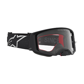 Alpinestars Motocross Goggle Supertech Vesta - Matte Black / Silver - Clear