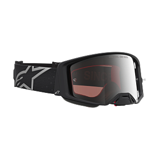 Alpinestars Motocross Goggle Supertech Vesta - Matte Black / Silver - Mirror Silver
