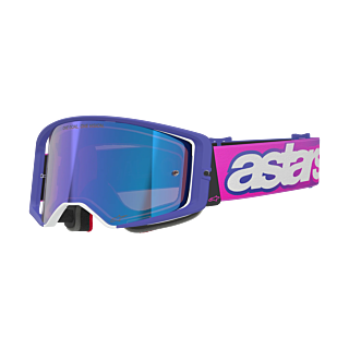 Alpinestars Motocross Goggle Supertech Vista - Purple / Fluo Pink - Mirror Blue