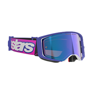 Alpinestars Motocross Goggle Supertech Vista - Purple / Fluo Pink - Mirror Blue