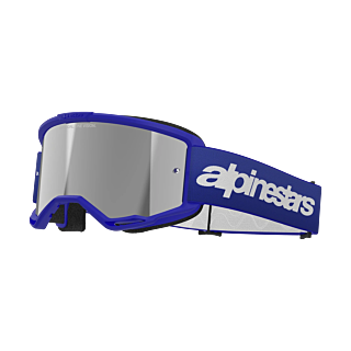 Alpinestars Motocross Goggle Vision 3 Wordmark - Blue - Mirror Silver