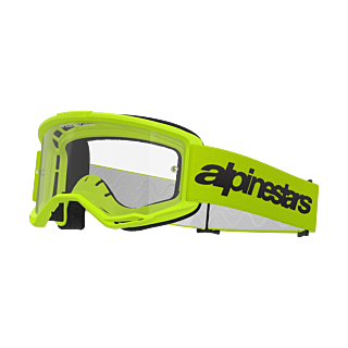 Alpinestars Motocross Goggle Vision 3 Wordmark - Fluo Yellow - Clear