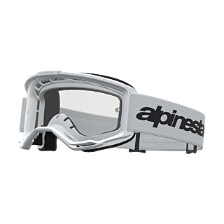 Alpinestars Motocross Goggle Vision 3 Wordmark - White / Black - Clear