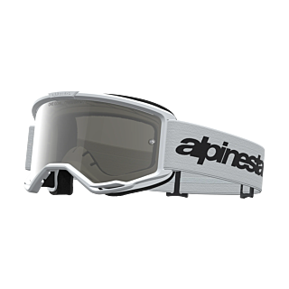 Alpinestars Motocross Goggle Vision 3 Wordmark - White / Black - Mirror Silver