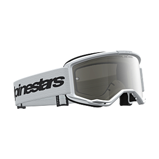 Alpinestars Motocross Goggle Vision 3 Wordmark - White / Black - Mirror Silver