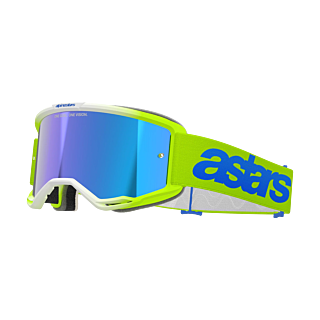 Alpinestars Motocross Goggle Vision 5 Blaze - Fluo Yellow / Blue - Mirror Blue