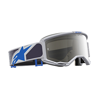 Alpinestars Motocross Goggle Vision 5 Drag - Light Lilac / Blue - Mirror Silver