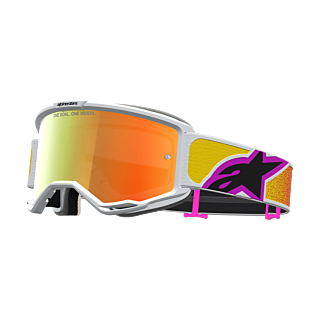 Alpinestars Motocross Goggle Vision 5 Drag - Orange / Red - Mirror Red
