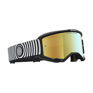 Alpinestars Motocross Goggle Vision 5 Hone - Black / White - Mirror Gold