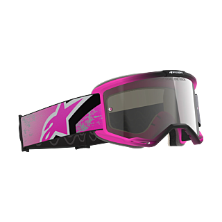 Alpinestars Motocross Goggle Vision 5 Lahnd - Iron / Fluo Pink - Mirror Silver