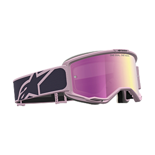 Alpinestars Motocross Goggle Vision 5 Rora - Graystone / Old Pink - Mirror Pink