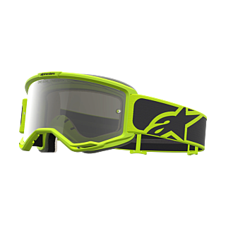 Alpinestars Motocross Goggle Vision 5 Rora - Black / Fluo Yellow - Mirror Silver