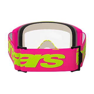 Alpinestars Motocross Goggle Vision 5 Wordmark - Pink / Fluo Yellow - Clear
