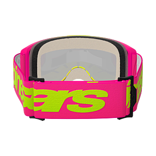 Alpinestars Motocross Goggle Vision 5 Wordmark - Pink / Fluo Yellow - Mirror Red